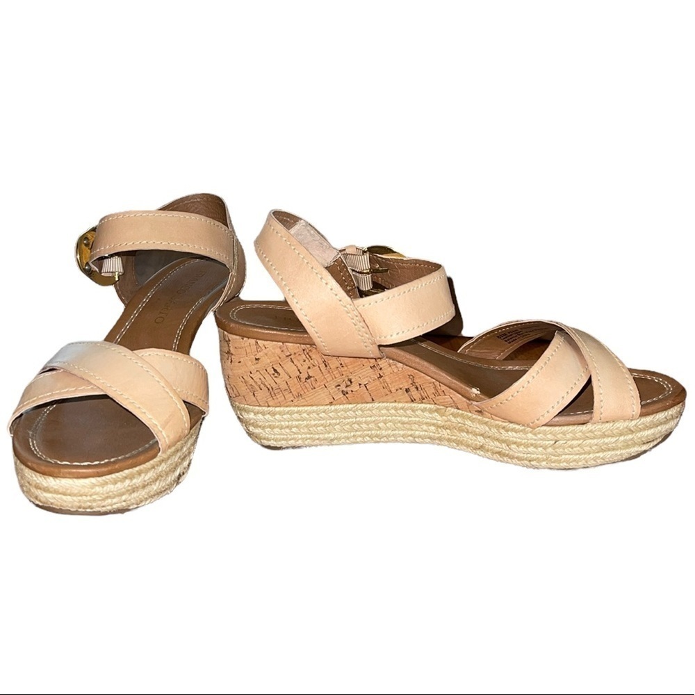 Franco Sarto Wedge Espadrilles. Tan color Size 8 1/2 M - Picture 4 of 13